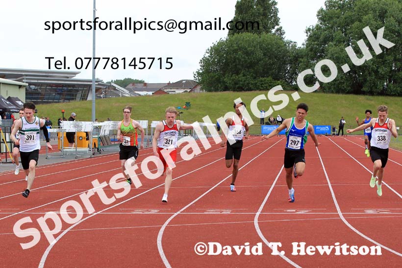 Mens under-20s 100 metres, 2022 Northern Senior and Under-20 Champs., Wavertree Athletics Centre, Liverpool. Photo: David T. Hewitson/Sports for All Pics